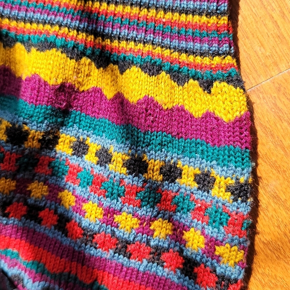 Vintage 70s knit sweater medium  boho - Picture 7 of 7